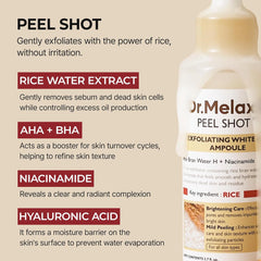 Dr.Melaxin | Peel Shot Exfoliant White Rice Ampoule 80ml