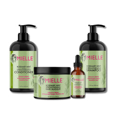 Mielle | 4pcs Hair Kit Shampoo,Conditioner,Oil,Mask | ميل كت شعر رباعي شامبو + معالج + ماسك + زيت