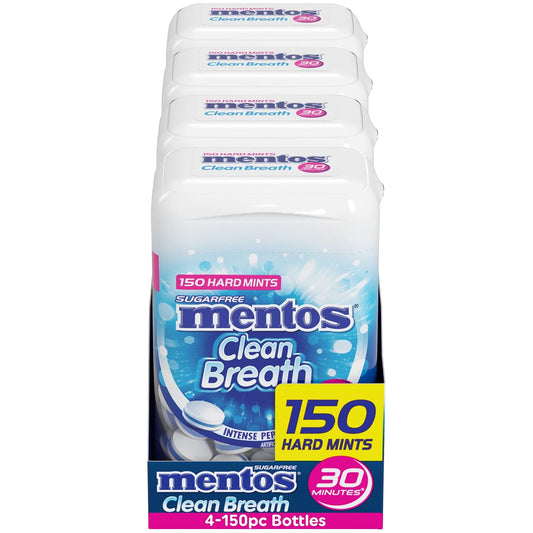 Mentos | Clean Breath Sugarfree Hard Mint Intense Peppermint 150 pcs