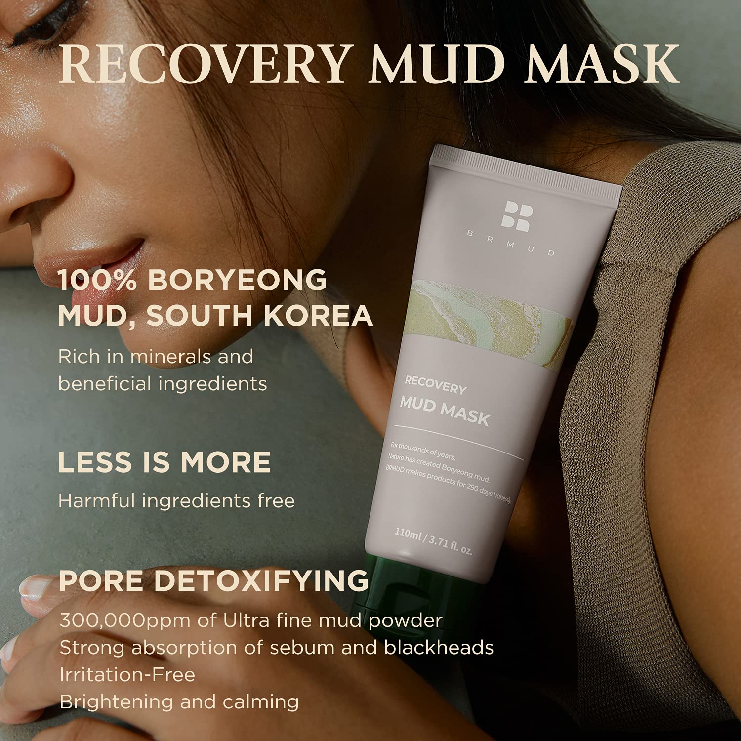 BRMUD | Recovery Mud Mask 110ml | برمود ماسك وجه لمعالجة و تصغير المسام