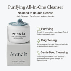 Arencia | Blue Hyssop Rice Mochi Cleanser 120g