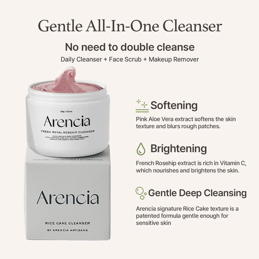 Arencia | Fresh Rosehip Mochi Cleanser 120g