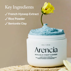 Arencia | Blue Hyssop Rice Mochi Cleanser 120g