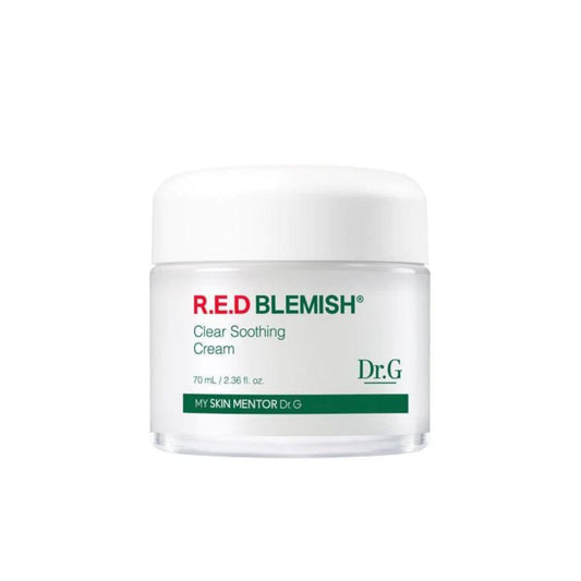 Dr.G | Red Blemish Clear Soothing Cream 70 ml | د جي كريم مرطب و مرمم للبشرة يعالج اثار الحبوب و الندب