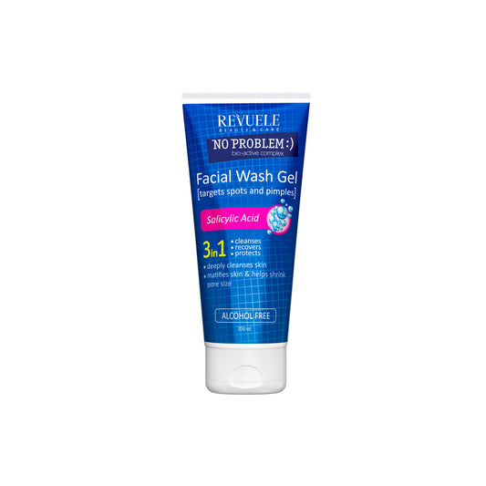REVUELE | No Problem Washing Gel with Salicylic Acid | ريفيولي نو بروبلم غسول جل رغوي بالسالسلك اسد