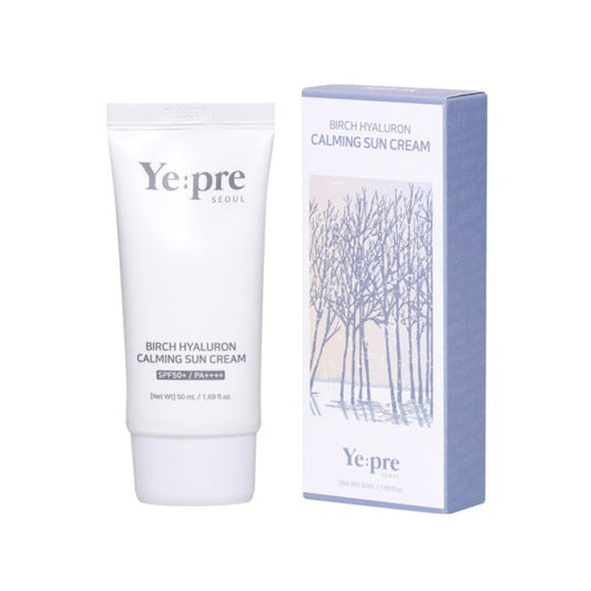 Yepre | Birch Hyaluron Calming Sun Cream SPF50+PA++++ | يبري واقي شمس مرطب بالهالورونك اسد