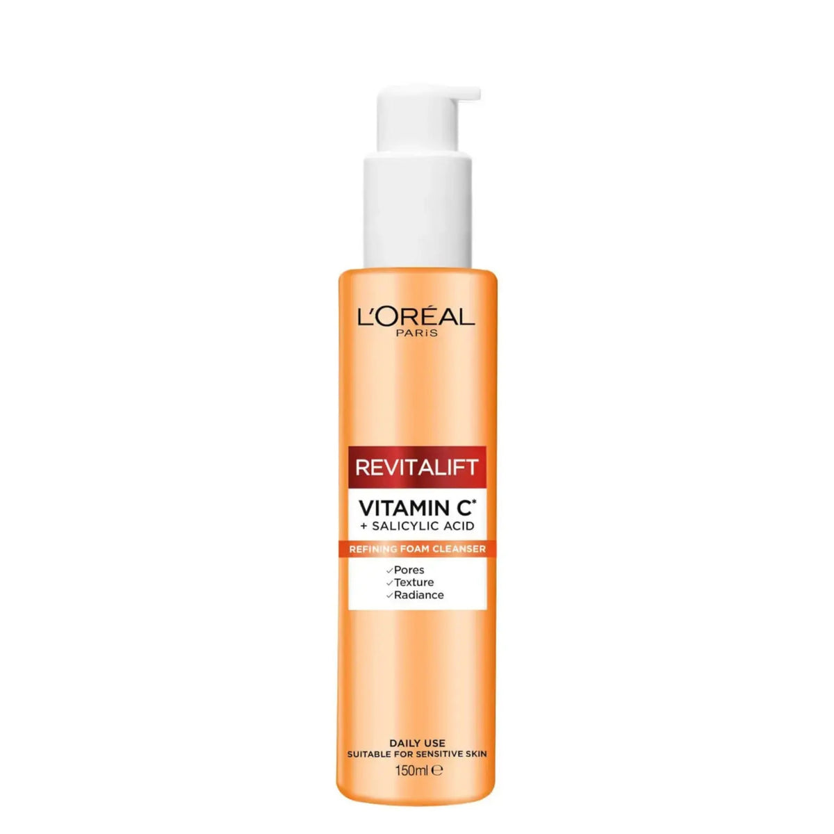 L'Oreal Paris | Revitalift Clinical Vitamin C Cleanser 150ml | لوريال باريس غسول وجه لتفتيح البشرة بالفيتامين سي و السالسيلك اسد