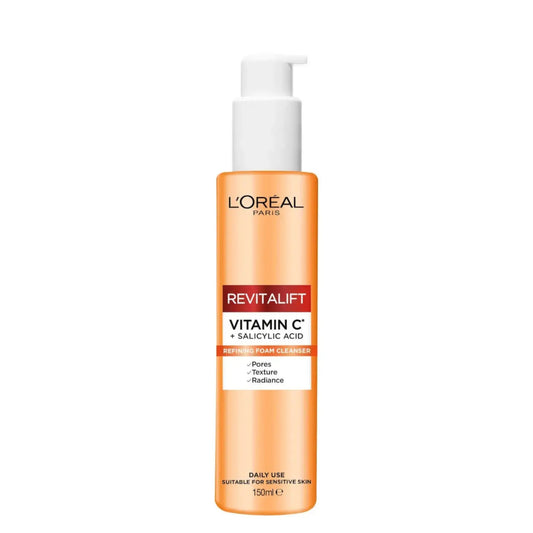 L'Oreal Paris | Revitalift Clinical Vitamin C Cleanser 150ml | لوريال باريس غسول وجه لتفتيح البشرة بالفيتامين سي و السالسيلك اسد