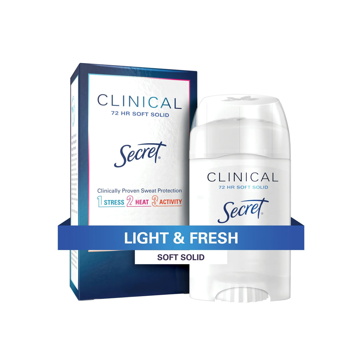 Secret | Clinical Strength Soft Solid Antiperspirant Deodorant for Women Light & Fresh | سيكرت مانع تعرق طبي لايت اند فريش للنساء