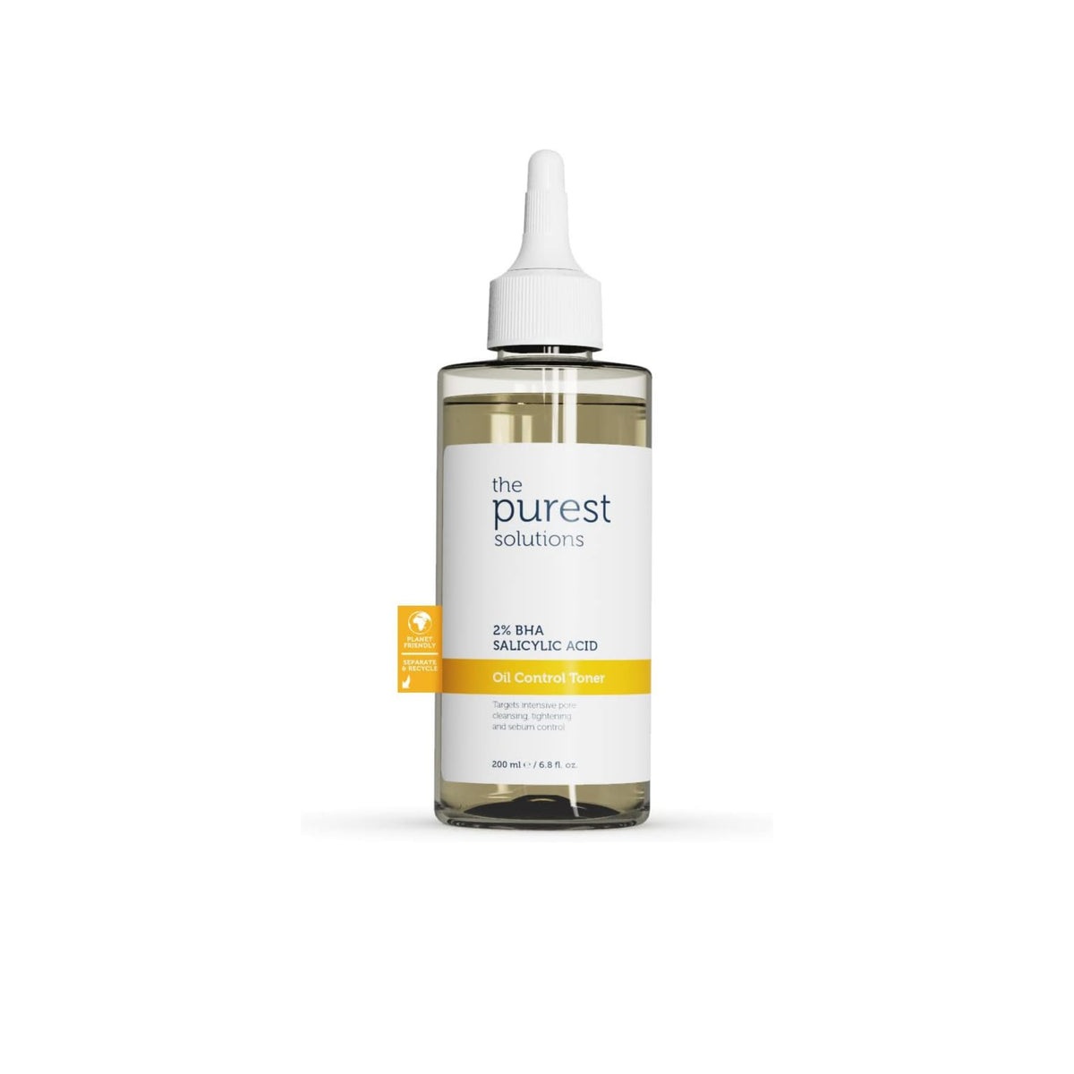 The Purest Solutions | 2% BHA Salicylic Acid Oil Control Toner 200 ml | ذا بيورست تونر تقليل افراز الزيوت بالسالسلك اسد