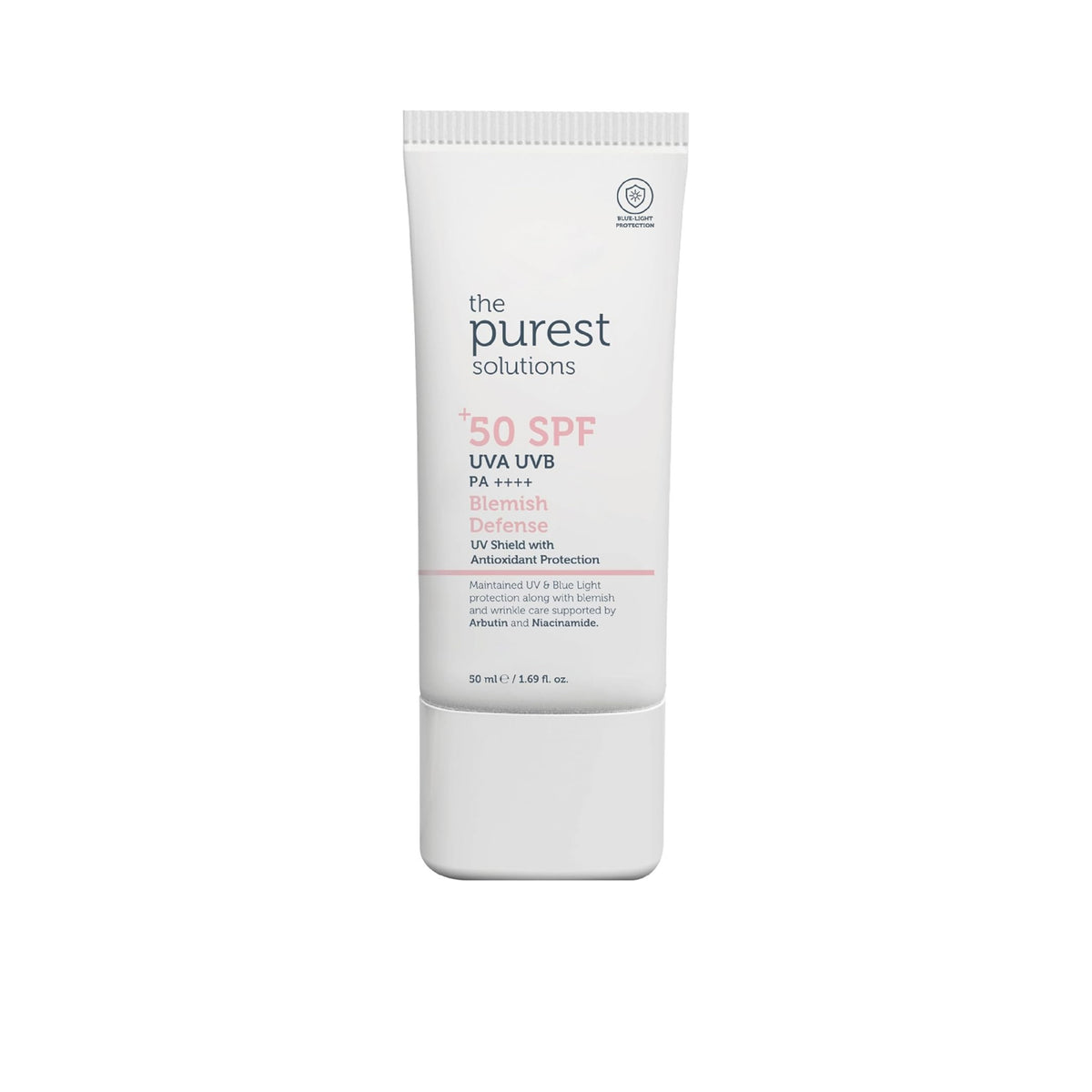 The Purest Solutions | Antioxidant Sunscreen for Blemished Skin, 50+ SPF  | ذا بيورست واقي شمس مضاد للاكسدة لتصحيح مشاكل البشرة