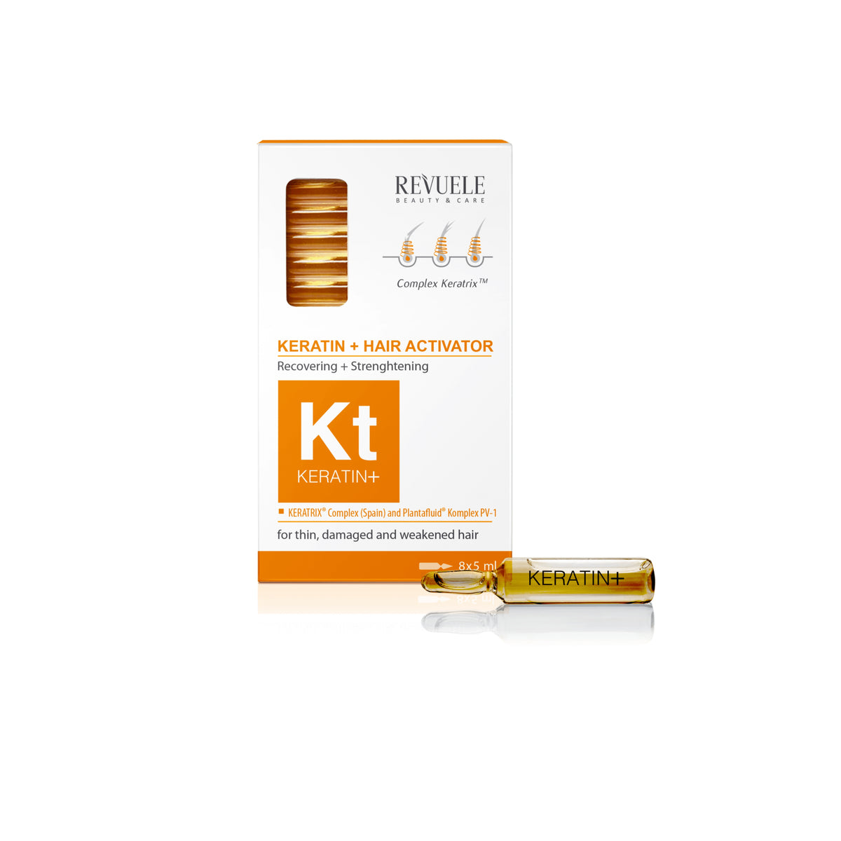 REVUELE | KERATIN+ Ampoules Hair Restoration Activator | ريفيولي امبولات الكيراتين المعالجة للشعر